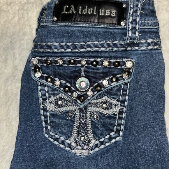 L.A. idol Denim - La Idol USA bootcut jeans with cross size 3